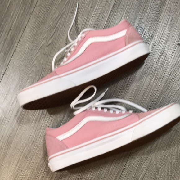 Vans Pink Suede & Canvas Old Skool Lace-Up Sneakers size 9 - Picture 6 of 10